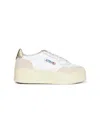 Autry Leather And Suede Medalist Platform Sneakers