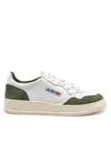 Autry Medalist Low Sneakers In Goatskin And Suede In Grey
