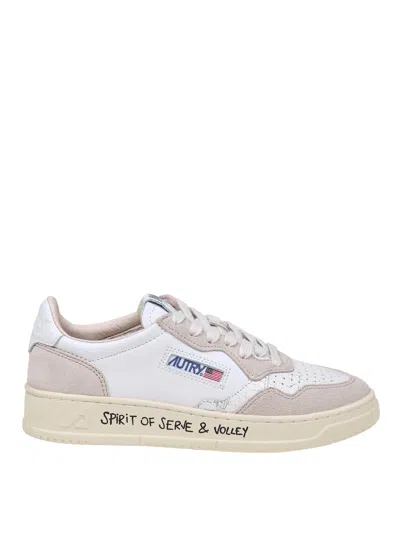 Autry Leather And Suede Trainers In White
