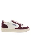 Autry Leather And Suede Sneakers With Glitter In White