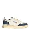 Autry Leather And Suede Sneakers With Padded Collar In Multi