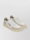 Autry Leather And Suede Sneakers With Rubber Sole In White