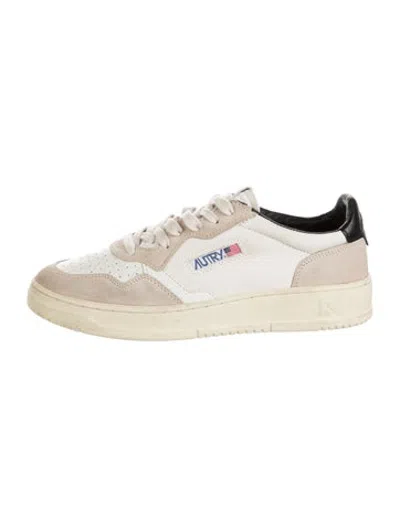 Pre-owned Autry Leather Colorblock Pattern Athletic Sneakers In White