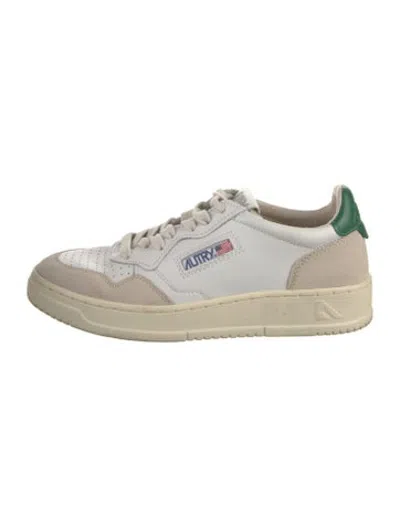 Pre-owned Autry Leather Colorblock Pattern Athletic Sneakers In White