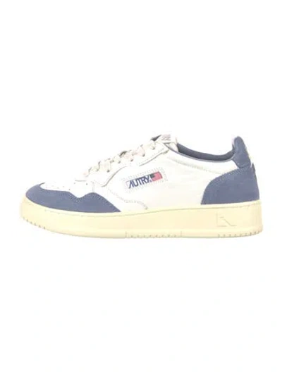 Pre-owned Autry Leather Colorblock Pattern Sneakers In Blue