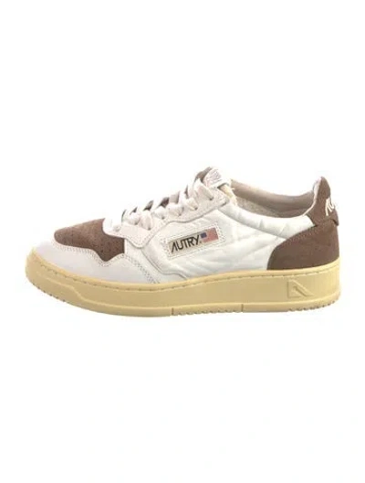 Pre-owned Autry Leather Colorblock Pattern Sneakers In Multi