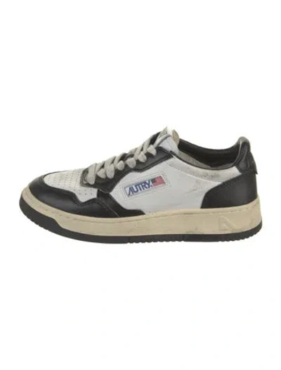 Pre-owned Autry Leather Colorblock Pattern Sneakers In Multi