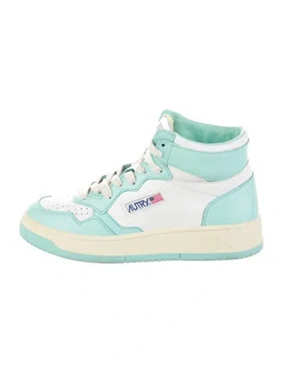 Pre-owned Autry Leather Colorblock Pattern Sneakers In Multi