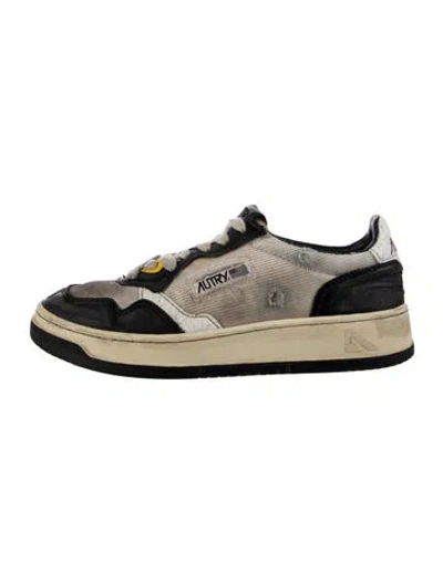 Pre-owned Autry Leather Colorblock Pattern Sneakers In Multi