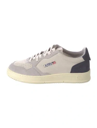 Pre-owned Autry Leather Colorblock Pattern Sneakers In Multi