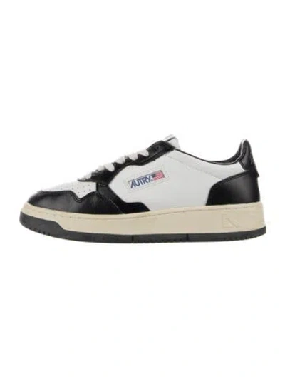 Pre-owned Autry Leather Colorblock Pattern Sneakers In Multicolor