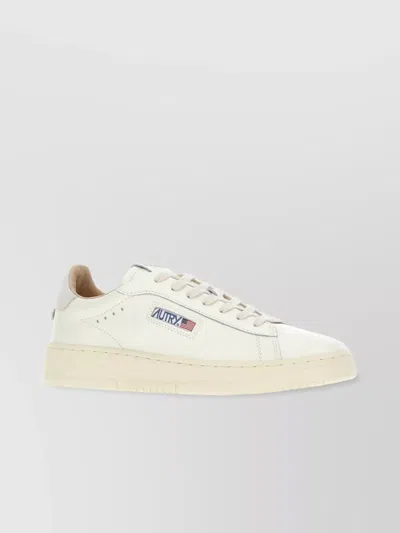 Autry Leather Dallas Sneakers Low-top Silhouette Rubber Sole In White