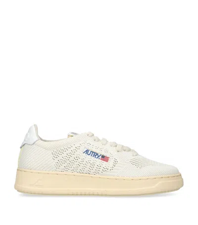 Autry Leather Easeknit Low-top Sneakers In White