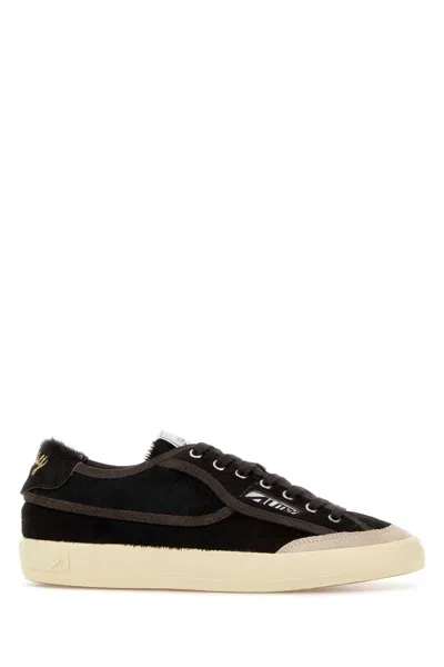 Autry Leather Hairline Windscape Sneaker In Black