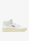 Autry Short Top Perforated Rubber Sole Sneakers In White
