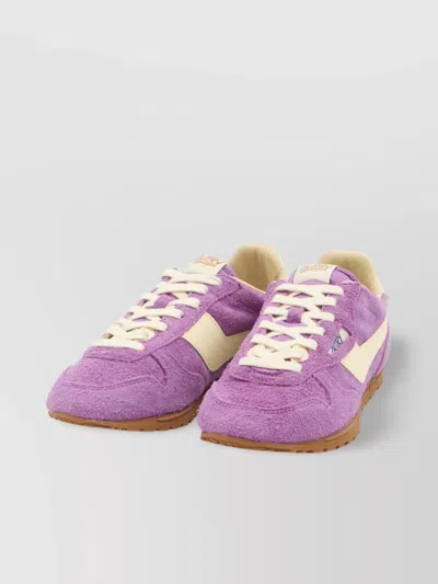 Autry Low Suede Leather Sneakers With Contrast Panels