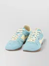 Autry Leather Imperfections Round Toe Sneakers In Blue