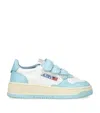 Autry Leather Kidstripes Sneakers In Blue