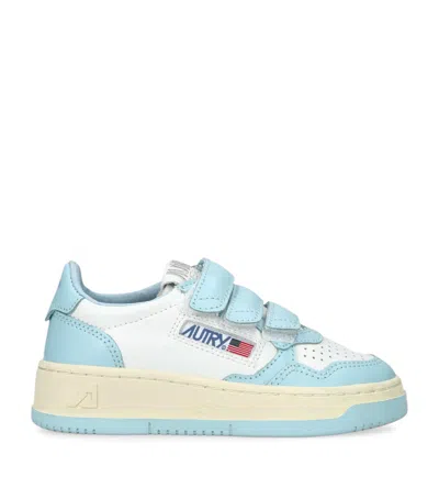 Autry Leather Kidstripes Sneakers In Blue