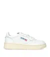 Autry Medalist Low-top Bicolor Leather Sneakers In White