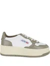 Autry Platform Sneakers With Military Green Accents