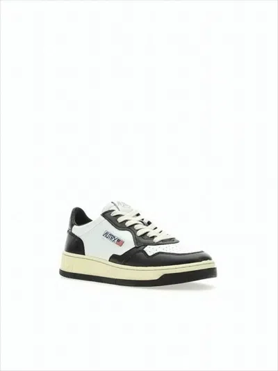 Autry Leather Low-top Sneakers With Contrasting Panels In Multi
