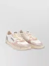 Autry Leather Low Top Sneakers With Metallic Accents