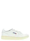 Autry Leather Low-top Sneakers With Perforated Toe Box In White
