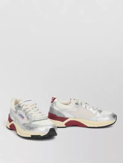 Autry Leather Low-top Trainers In Silver