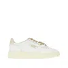 Autry Medalist Low Sneakers In White Leather And Suede Heel Tab In White