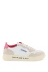 Autry Sneakers In Fucsia And White Leather And Suede In Beige