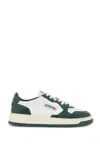 Autry Medalist Frayed-trim Leather Sneakers In Green