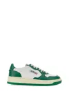 Autry Low Top Panelled Sneakers With Flatform Sole In Green