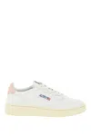 Autry Leather Medalist Low Sneakers In White Pink (white)