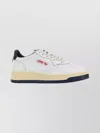 Autry X Maison Kitsuné Medalist Low Sneakers In White And Blue Leather In White