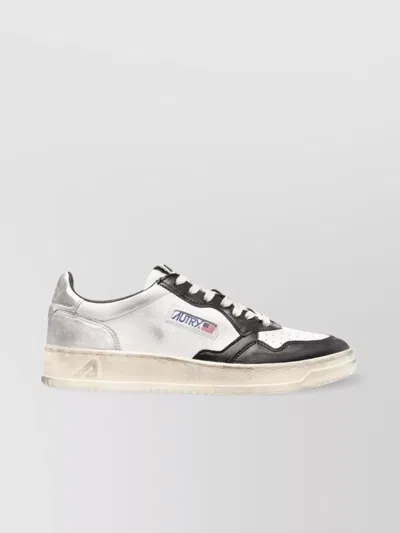 AUTRY LEATHER MEDALIST SNEAKERS PANELLED PERFORATED TOEBOX
