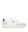 Autry Low-top Sneakers With Mixed Textures And Contrast Heel Tab In White