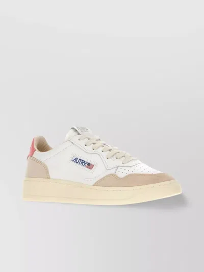 Autry Leather Medalist Sneakers With Contrast Heel Tab In White