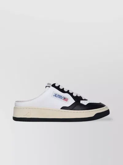 AUTRY LEATHER MULE SNEAKERS CONTRAST SOLE