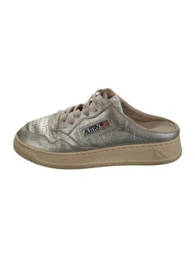 Pre-owned Autry Leather Mules In Multicolor