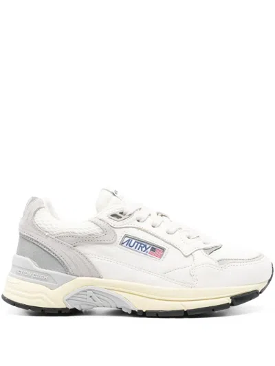 Autry Leather Panel Sneakers In White