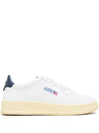 Autry Leather-panelled Low-top Sneakers In White