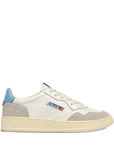 Autry Leather Panelled Sneakers In Neutral