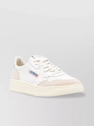 Autry Leather Panelled Sneakers Rubber Sole In White