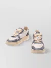 Autry Leather Panelled Sneakers With Perforated Toebox