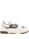Autry Leather Panelled Trainers In Multi
