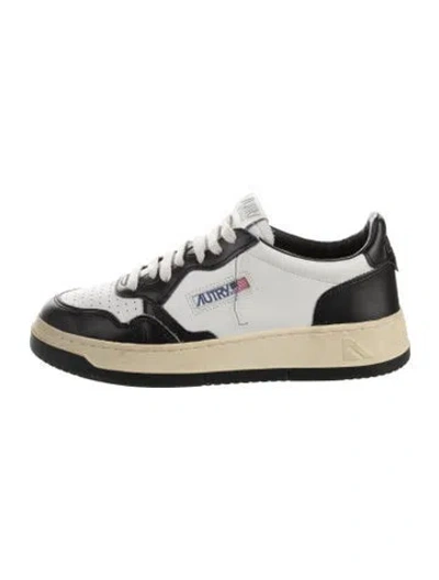 Pre-owned Autry Leather Printed Sneakers In Multi