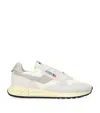 Autry Reelwind Sneakers In Gray With Suede In White