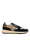 Autry Low Sneaker With Contrast Stitching And Mesh Panels In Multicolour