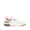 Autry Leather Sneakers With Contrast Panel And Perforated Detailing